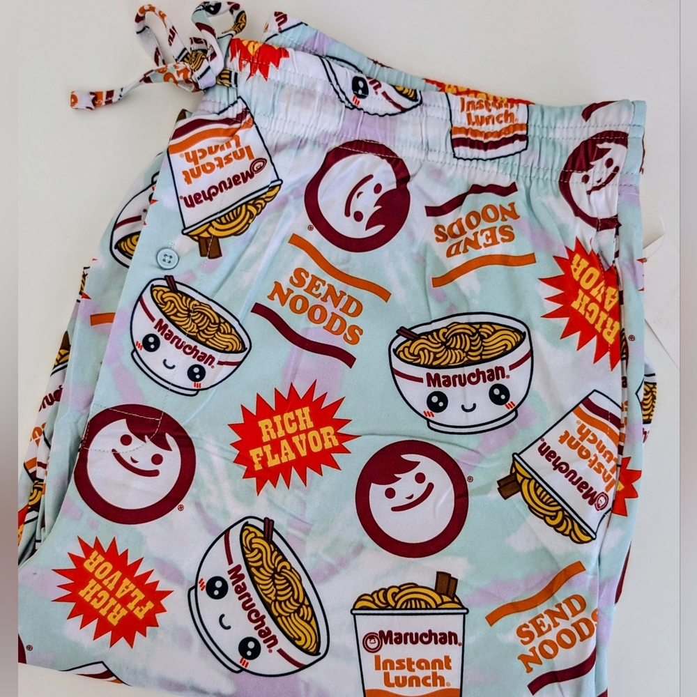 NEW Kawaii Maruchan Tie Dye Lounge Pants PJ Bottom Mens 2XL XXL Ramen Noodles